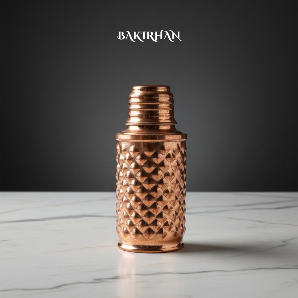 Piramit, Kalaylı Saf Bakır Matara (450ml)