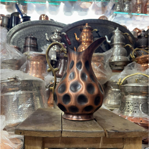 Siyah Çökertme Bakır Sürahi (2,5L)