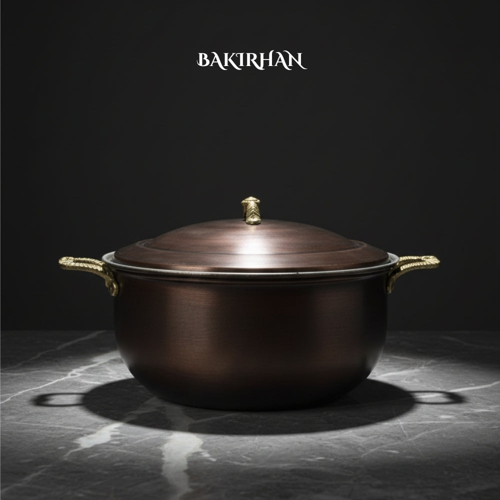 Siyah, Saf Bakır Tencere (10 Litre)