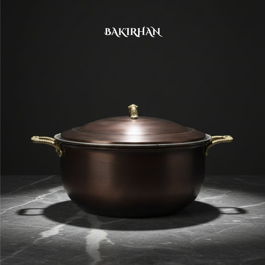 Siyah, Saf Bakır Tencere (10 Litre)