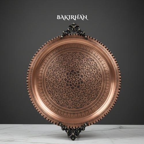 Özel İşlemeli Bakır Tepsi