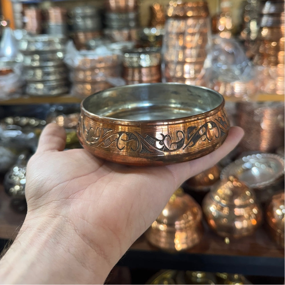 İşlemeli Saf Bakır Çerezlik