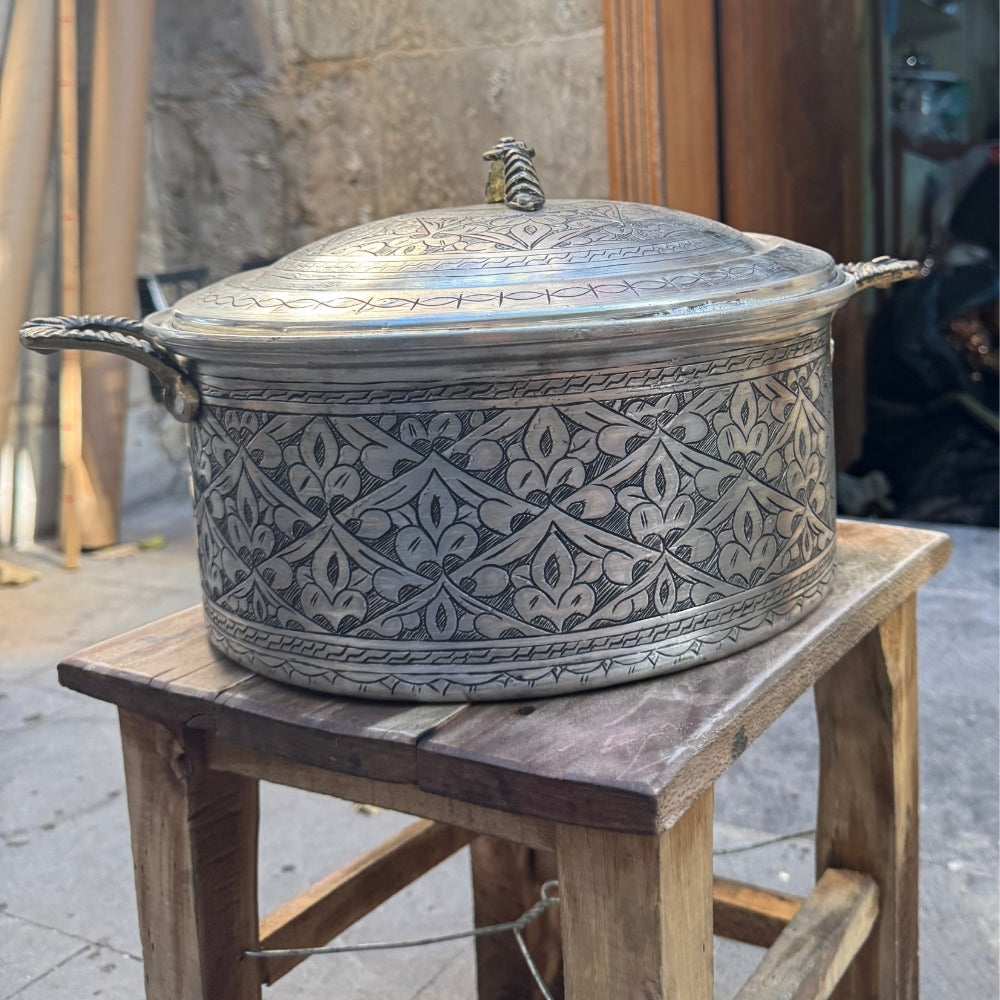 Özel İşlemeli Bakır Tencere (6 Litre)