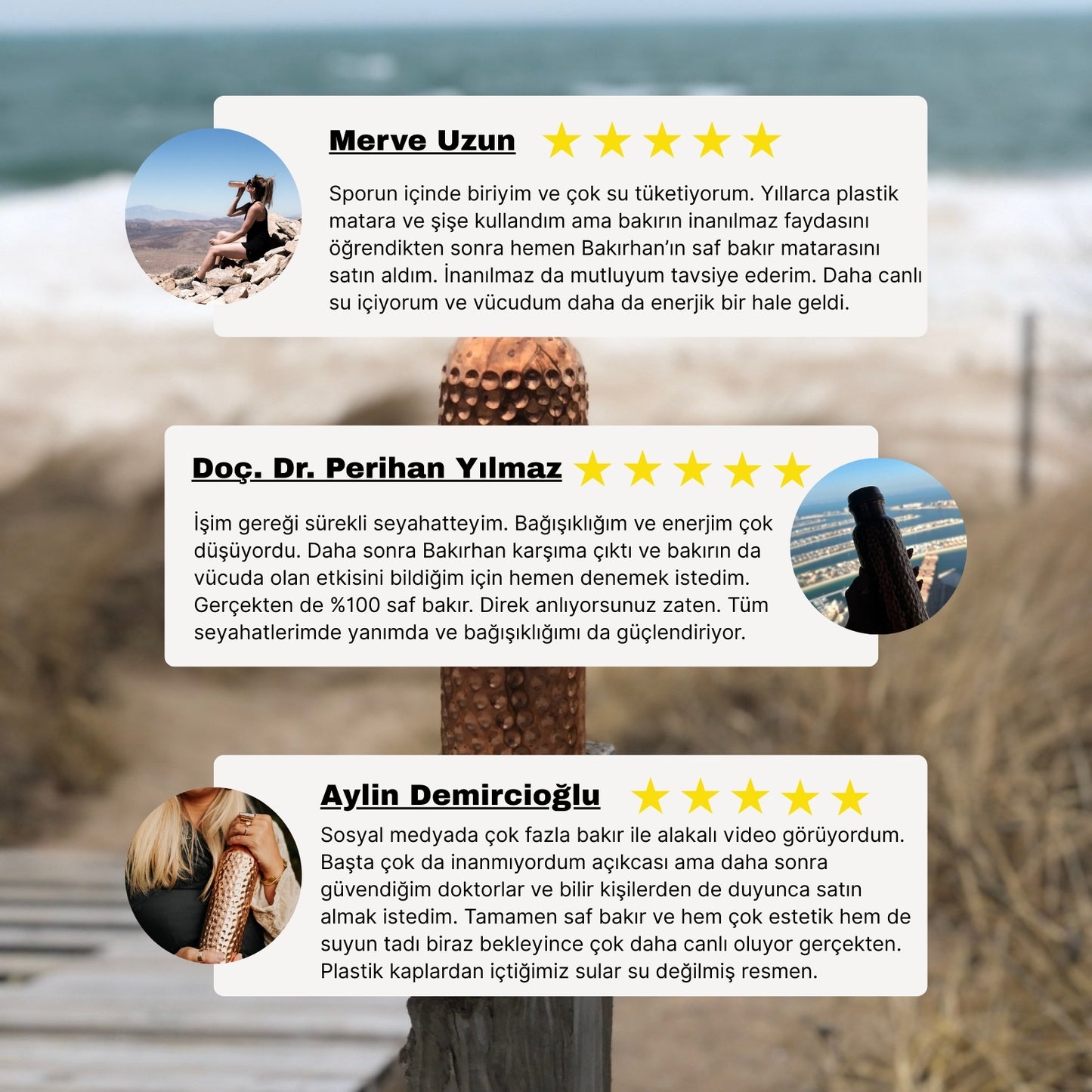 Bakırhan® Kalaylı Saf Bakır Matara (750ml)