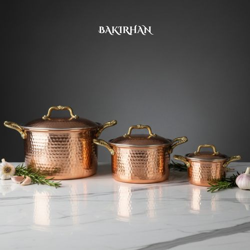 Parlak Dövme Tencere Seti (3 Boy)