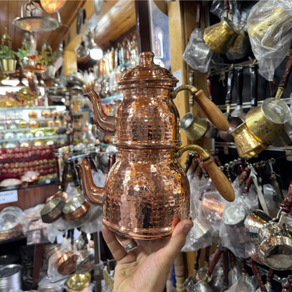 Bakır Dövme Çaydanlık