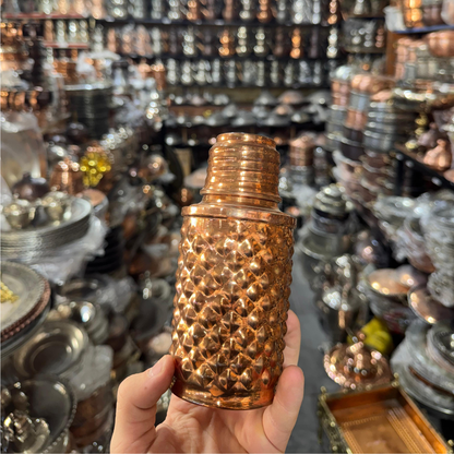 Piramit, Kalaylı Saf Bakır Matara (450ml)