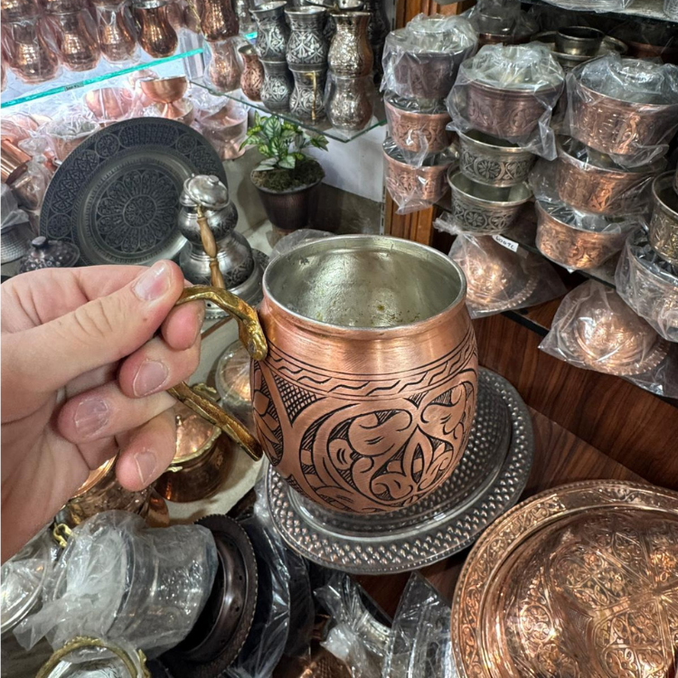 El Oymalı Bakır Bardak