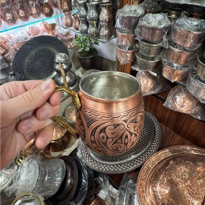 El Oymalı Bakır Bardak