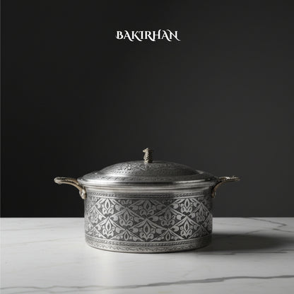Özel İşlemeli Bakır Tencere (6 Litre)
