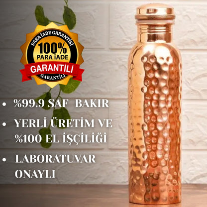 Bakırhan® Kalaylı Saf Bakır Matara (750ml)