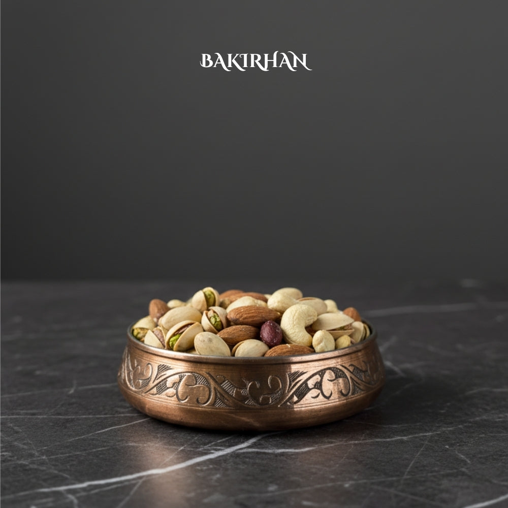 İşlemeli Saf Bakır Çerezlik