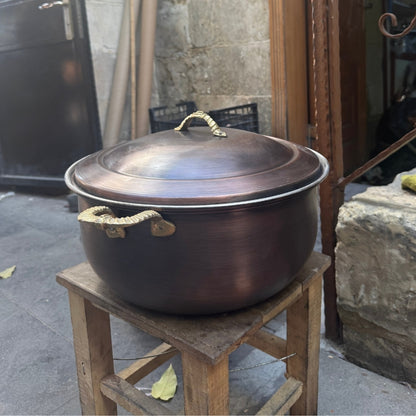 Siyah, Saf Bakır Tencere (10 Litre)