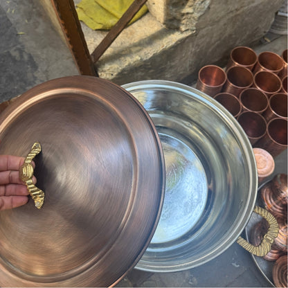 Siyah, Saf Bakır Tencere (10 Litre)