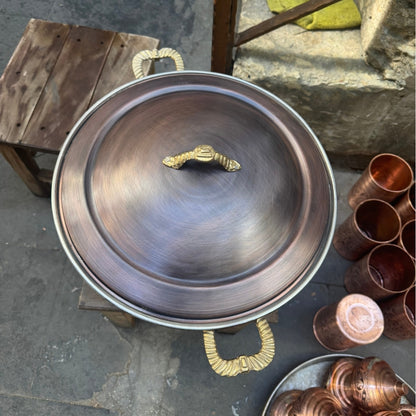 Siyah, Saf Bakır Tencere (10 Litre)