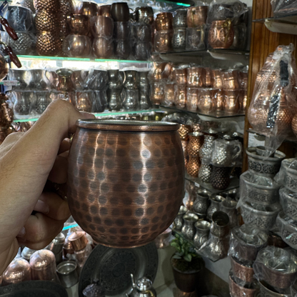 Siyah Dövme Bakır Bardak