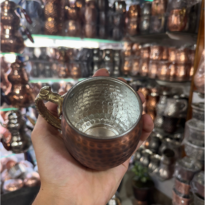 Siyah Dövme Bakır Bardak