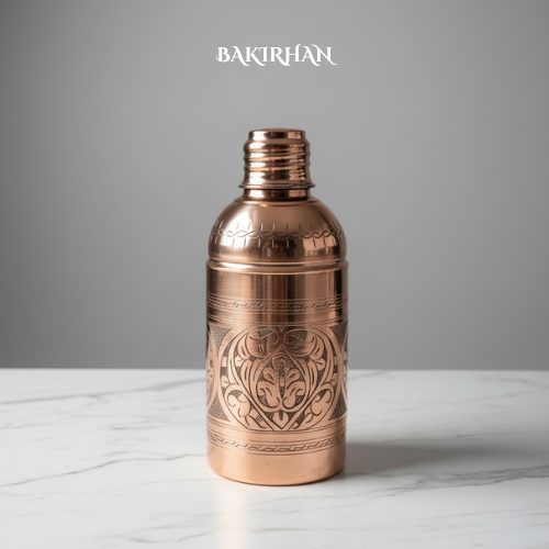 İşlemeli Saf Bakır Matara (1,6 L)