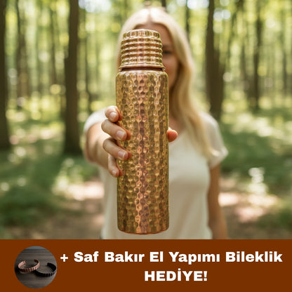 Bakırhan® Kalaylı Saf Bakır Matara (750ml)